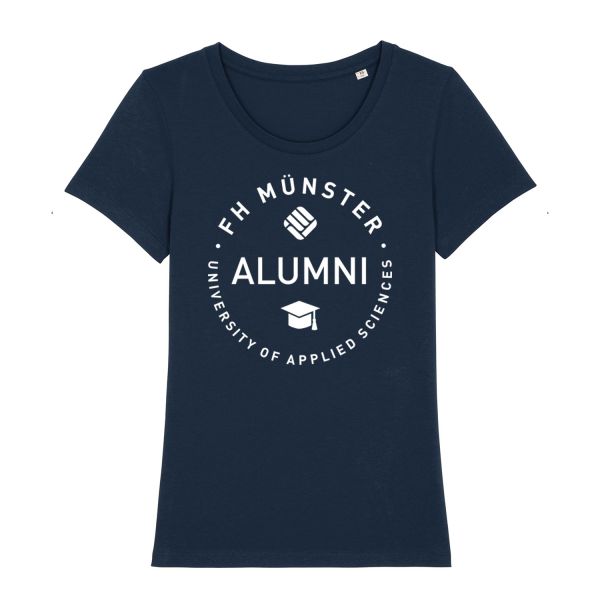 Damen Organic T-Shirt, navy, Alumni